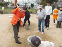 地元にてもちつき