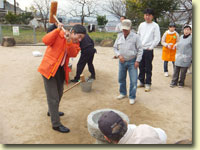 地元にてもちつき